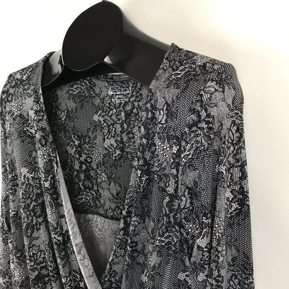 Lane Bryant Floral Faux Wrap Blouse Women's Plus Size 18/20 Surplice Career - Picture 4 of 11